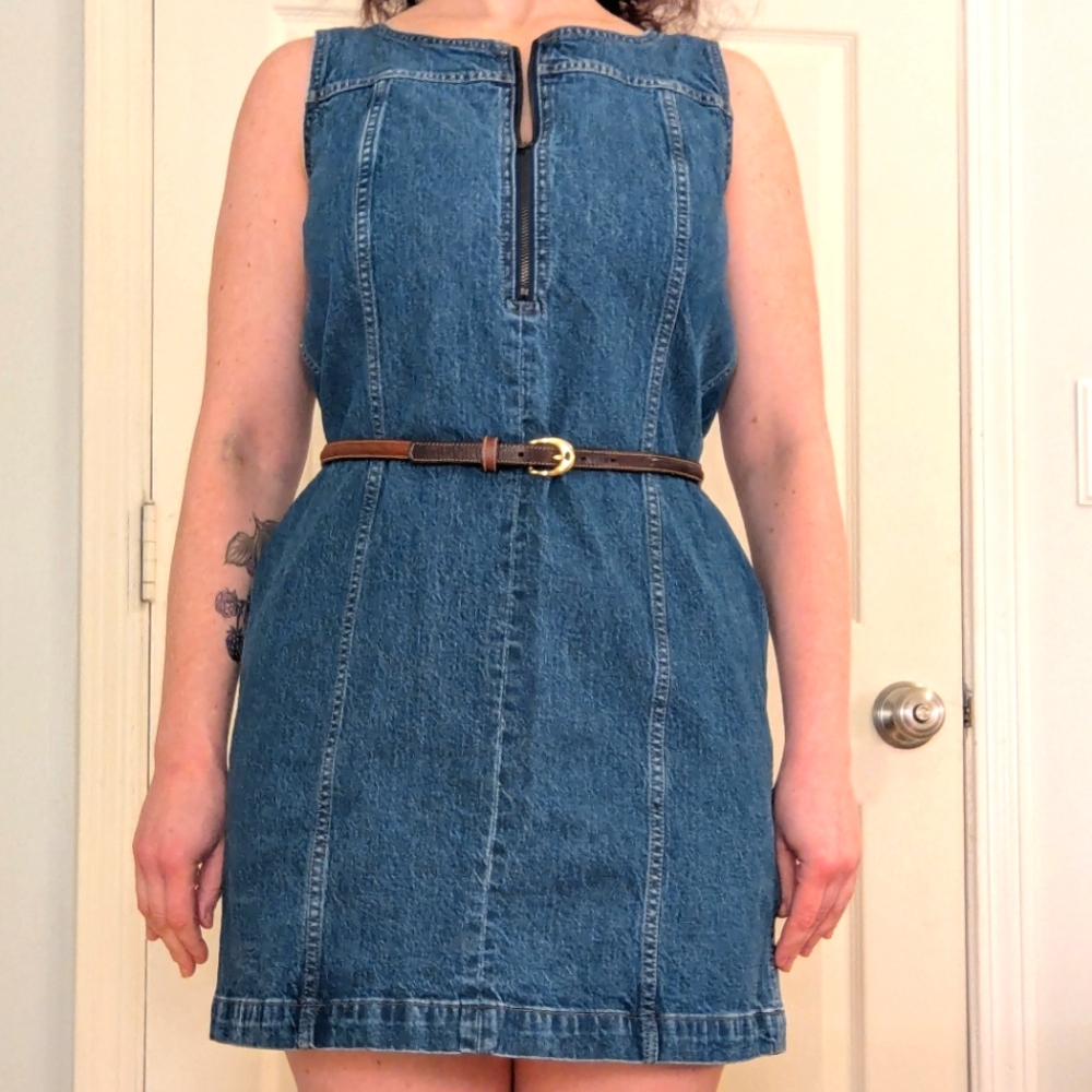 Madewell denim shift dress size 8
